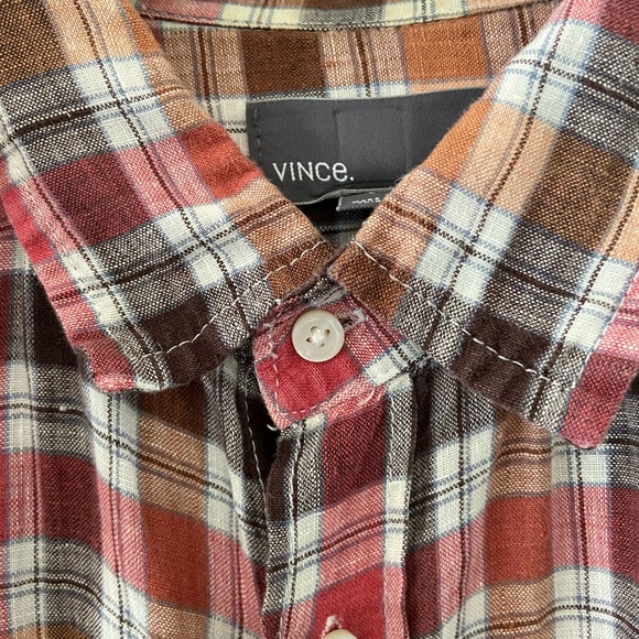 Vince Large Fall Plaid Button Down Shirt - Picture 2 of 4